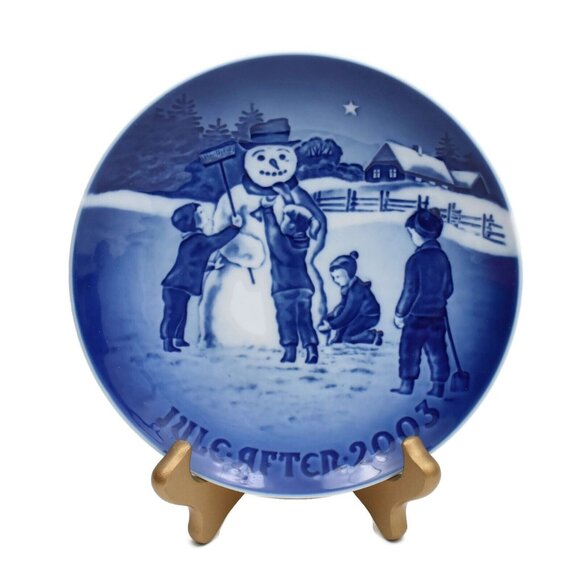 Bing and Grondahl Jule After 2003 Frosty The Snowman Christmas Plate Box COA - Picture 3 of 8